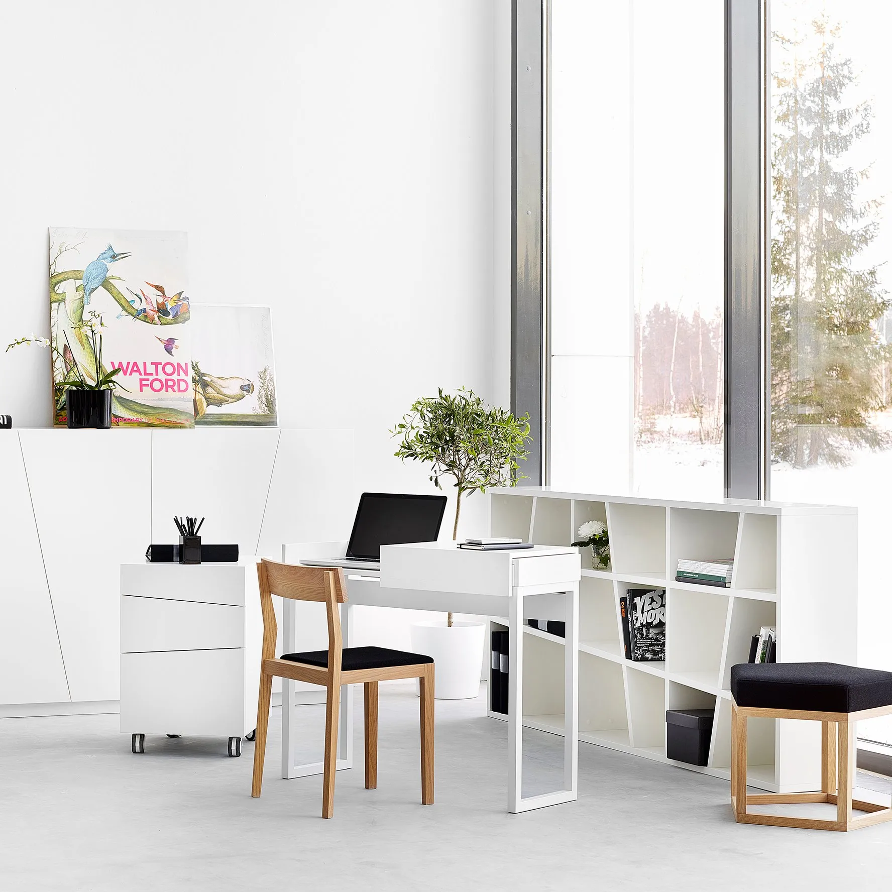 Angle hylla, hvid A2