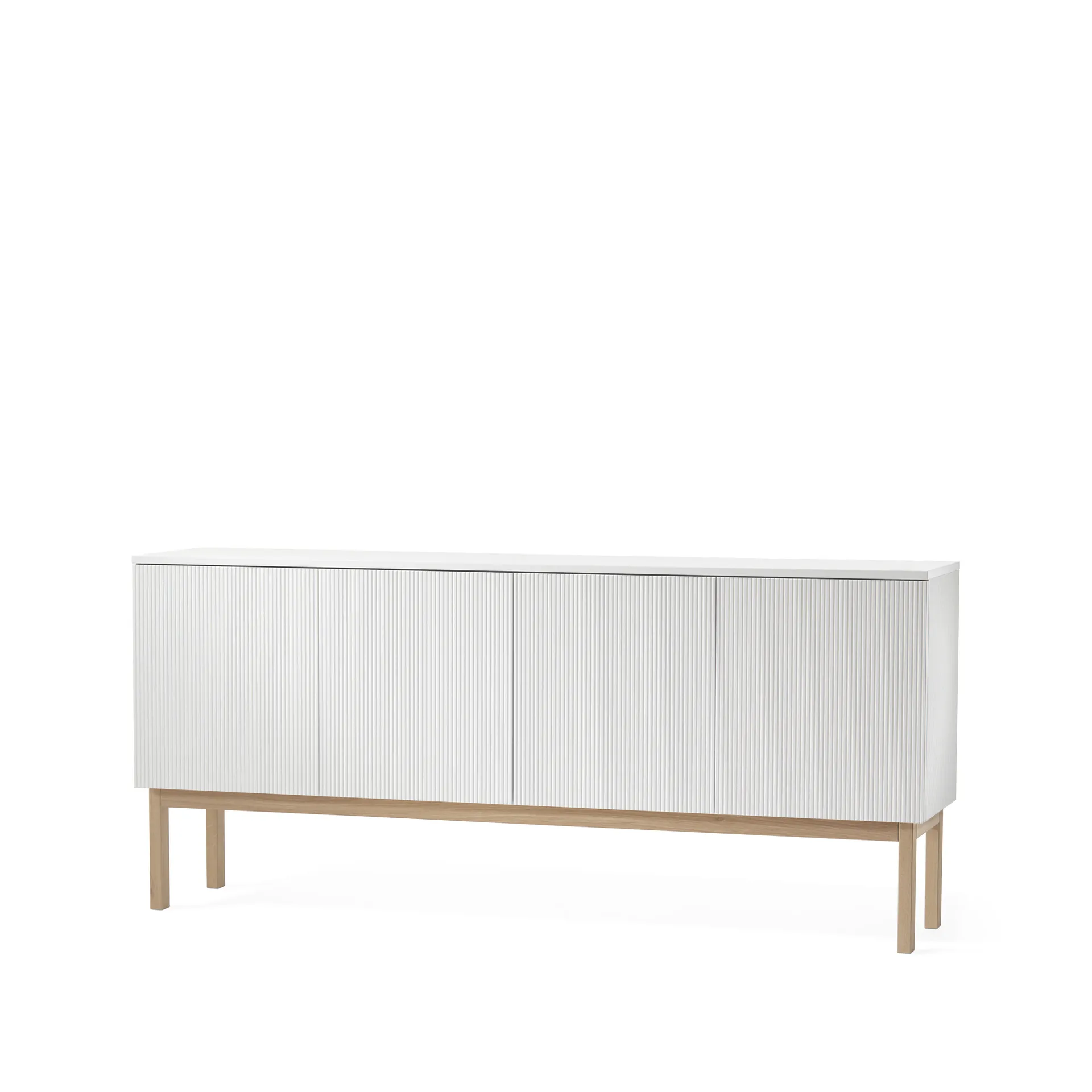 Beam sideboard, hvid lak, understel i hvidolieret egetræ A2