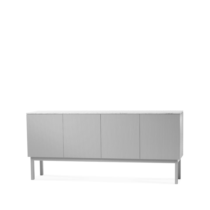 Beam sideboard - lysegrå, lysegråt stel, topplade i carrara marmor - A2