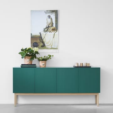 Beam sideboard - lysegrå, stel i hvidolieret eg - A2