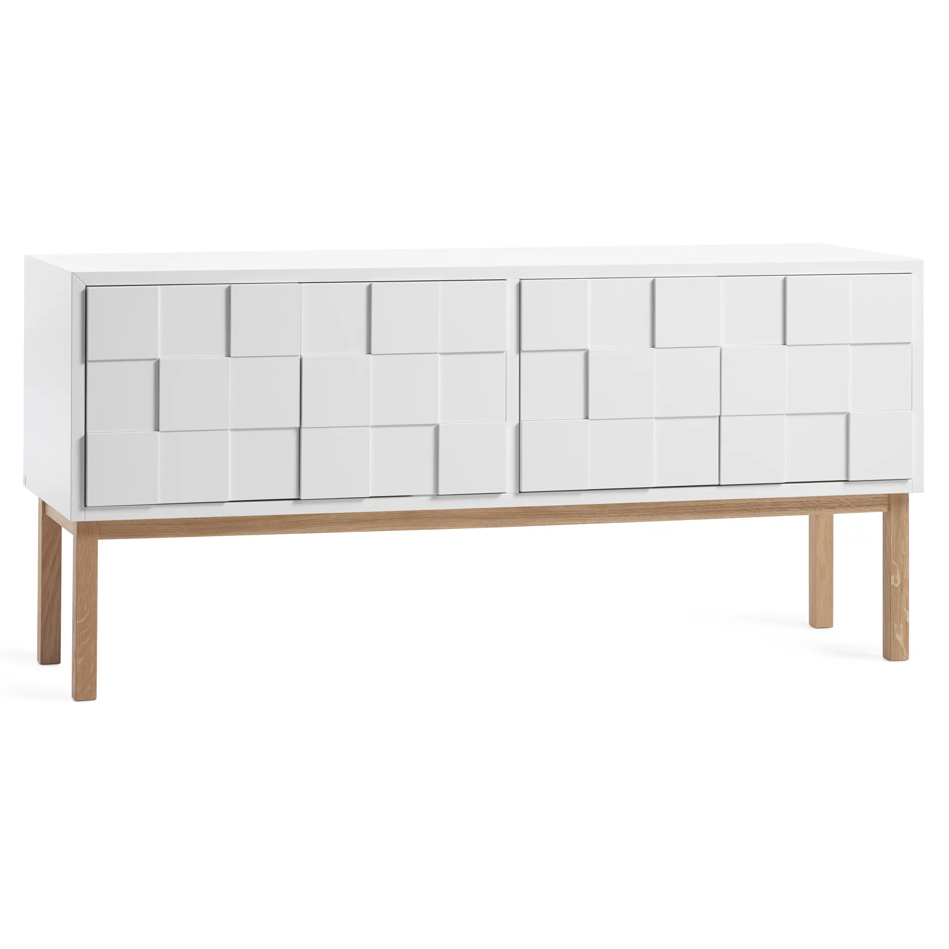 Collect 2010 TV-bord med ben, Hvidolieret eg A2