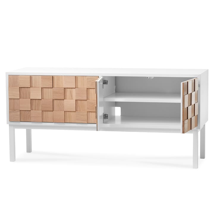 Collect 2016 TV-bord med ben, Hvidolieret egetræ/Hvid A2