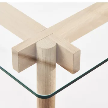 Corners spisebord - eg olieret, glas - A2