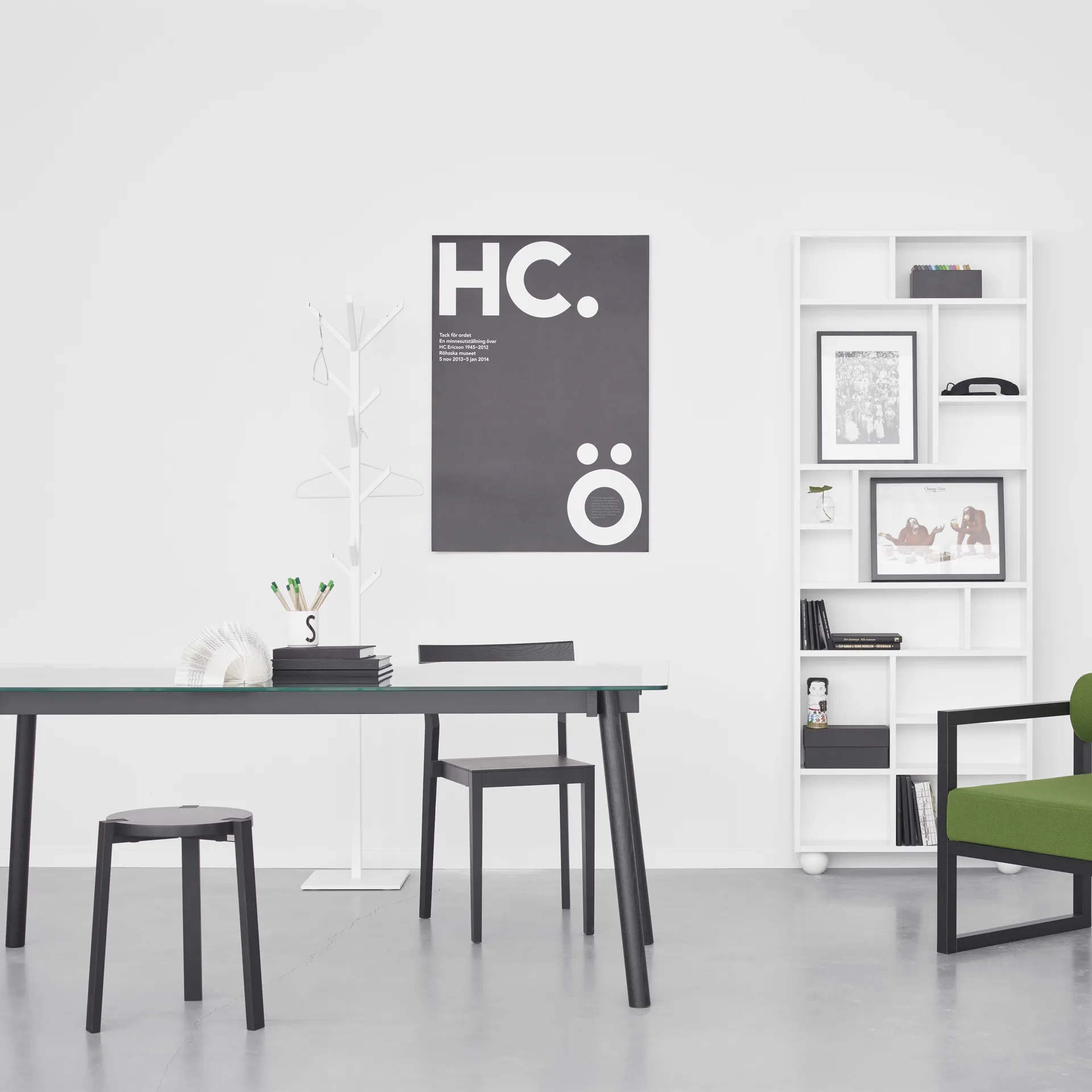 Corners spisebord, eg olieret, glas A2