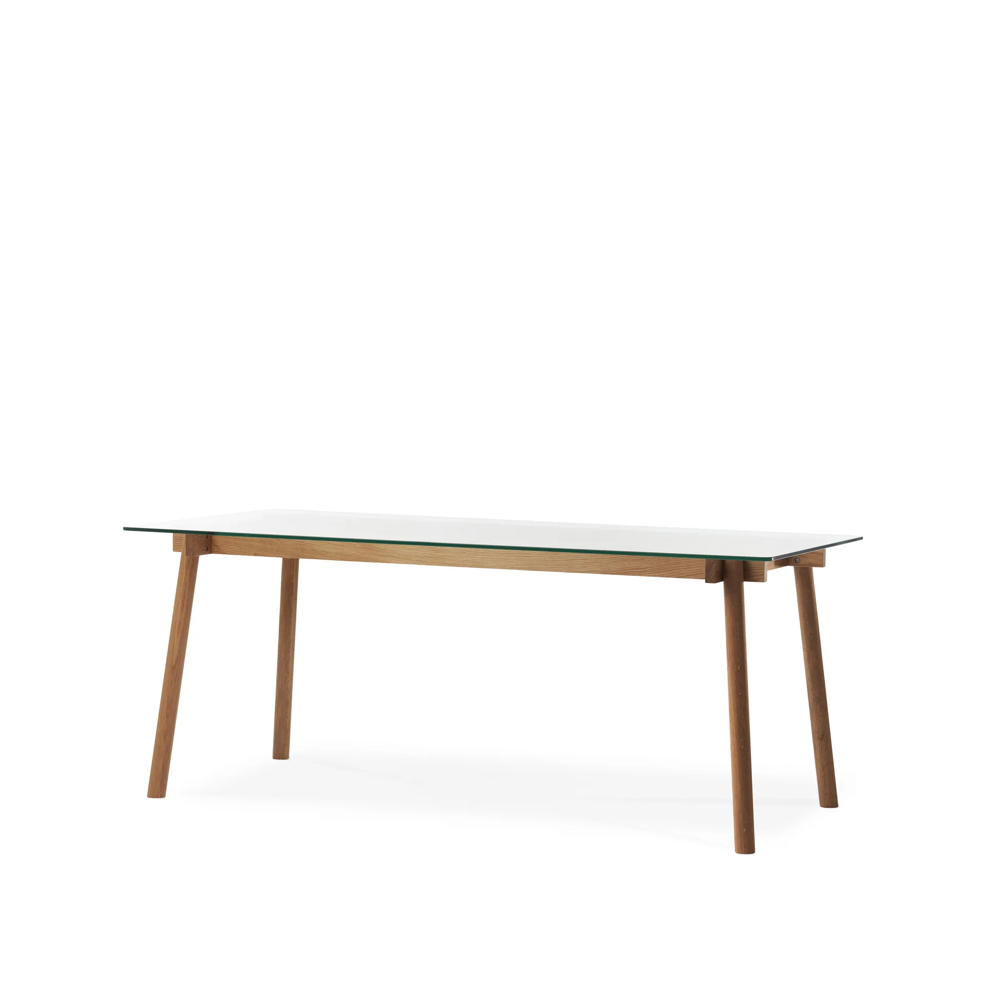 Corners spisebord, eg olieret, glas A2
