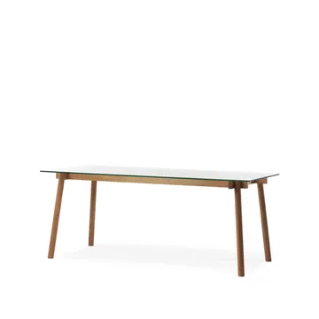 Corners spisebord - eg olieret, glas - A2