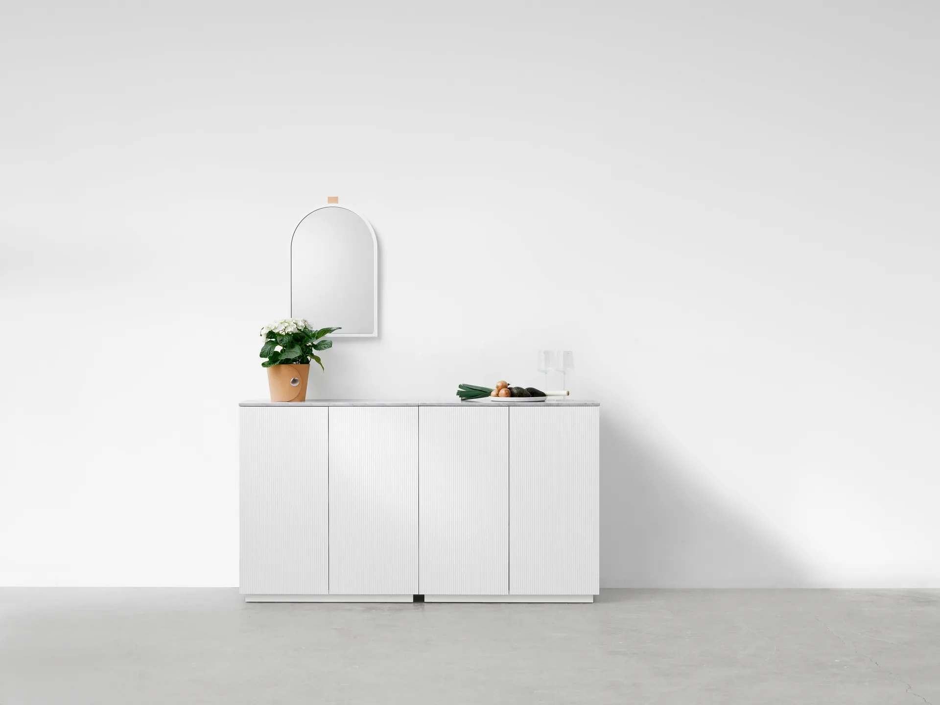 Echo vægspejl, Hvid, 43x63 cm A2