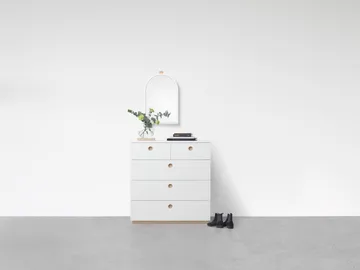 Echo vægspejl - Hvid, 43x63 cm - A2