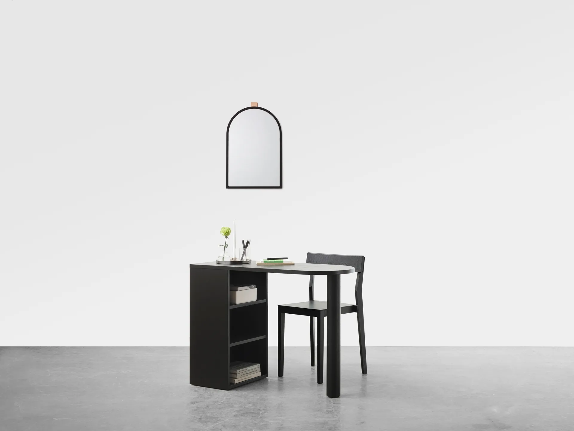 Echo vægspejl, Sort, 43x63 cm A2