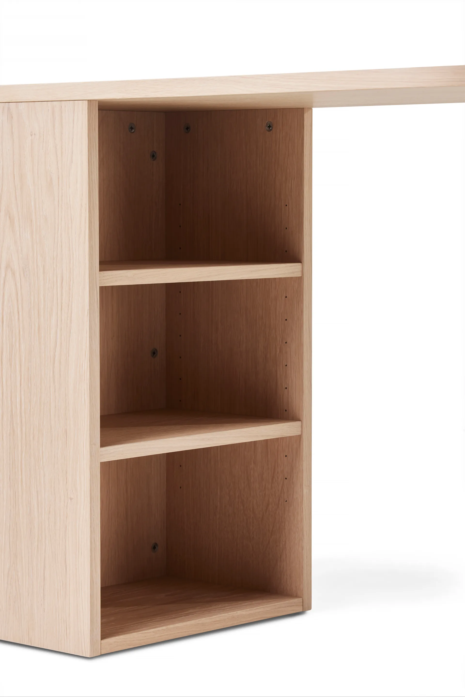 Hub skrivebord, Hvidolieret eg, 100x73x43 cm A2