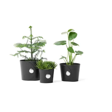 Hug krukke  - Tärnsjö læder sort, Ø12x14 cm - A2