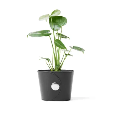 Hug krukke  - Tärnsjö læder sort, Ø18x15 cm - A2