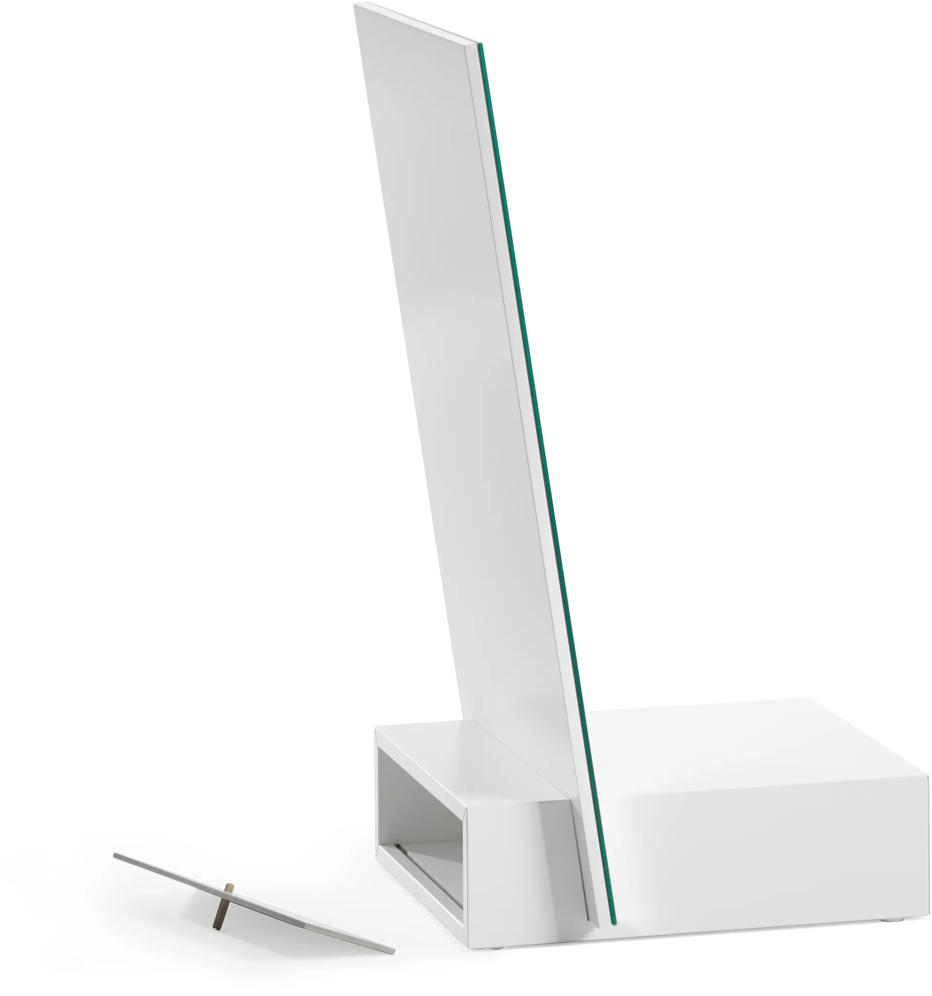 Me bordsspejl med opbevaring, Hvid, 34x57x30 cm A2