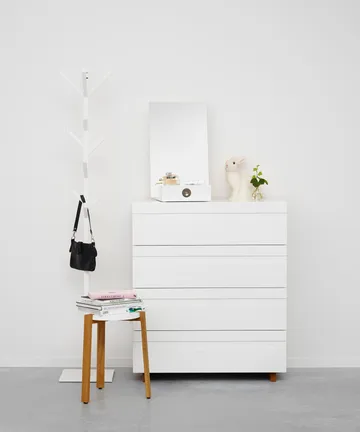 Me bordsspejl med opbevaring - Hvid, 34x57x30 cm - A2