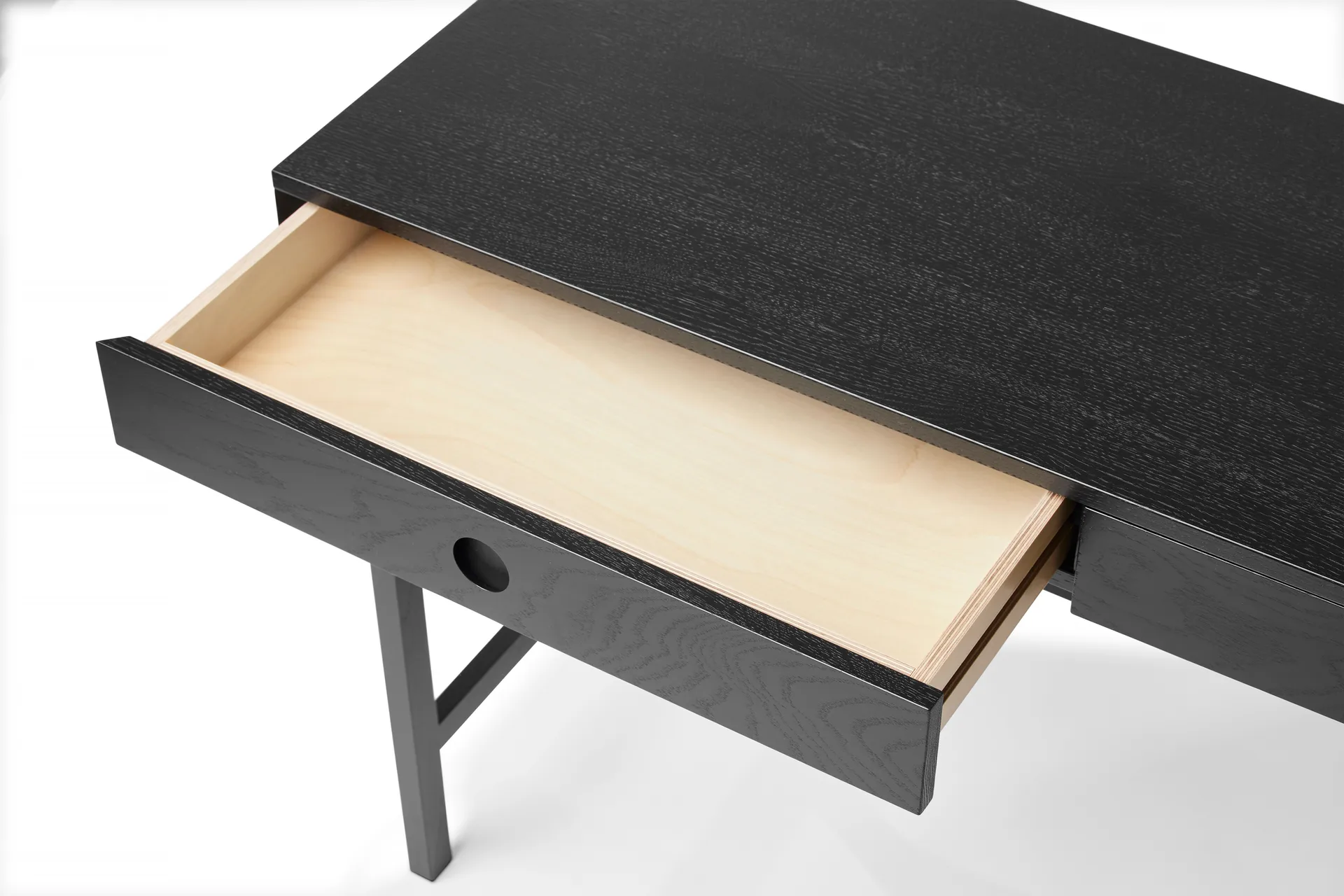 Mind skrivebord, Sortbejdset eg, 118x74x44 cm A2