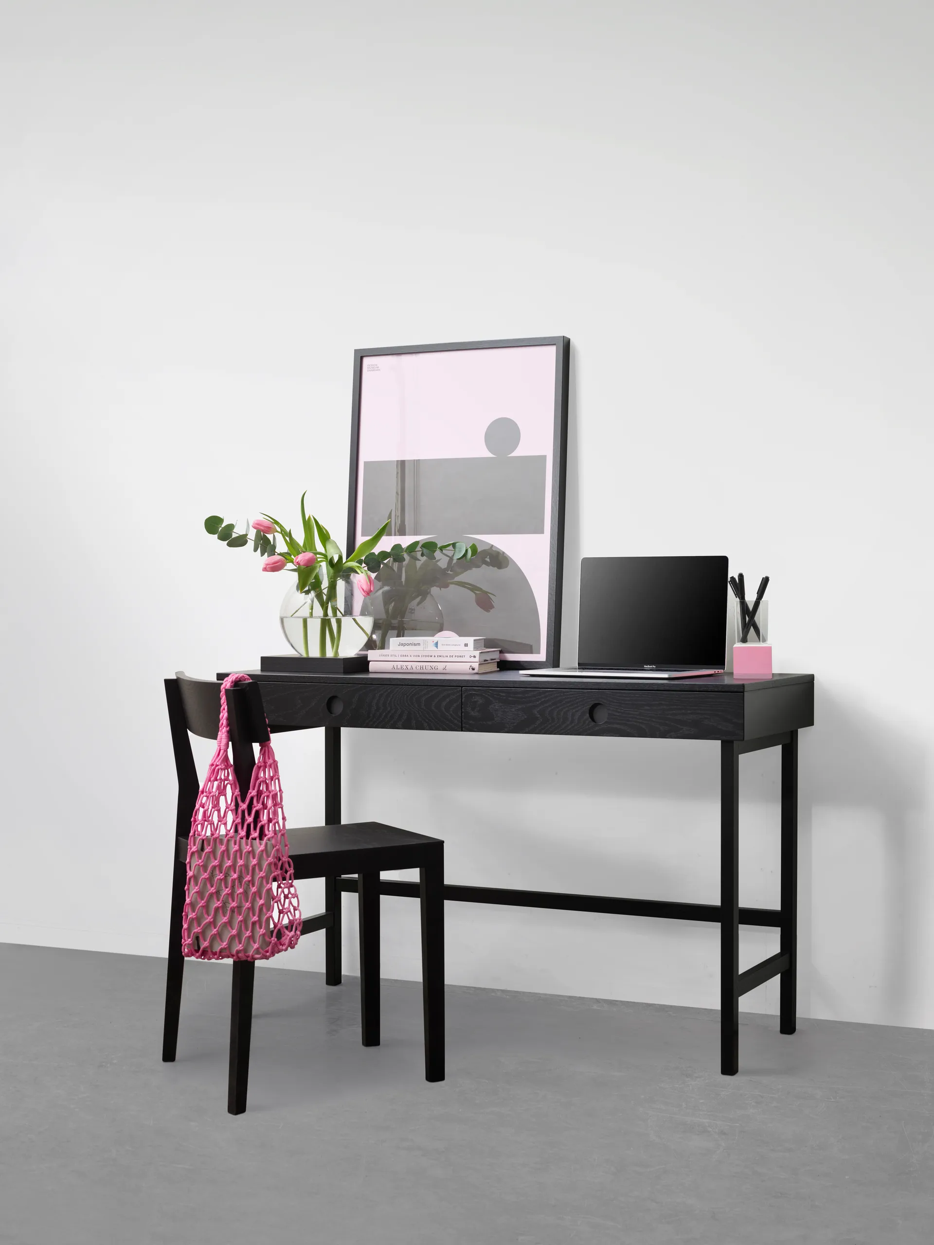 Mind skrivebord, Sortbejdset eg, 118x74x44 cm A2