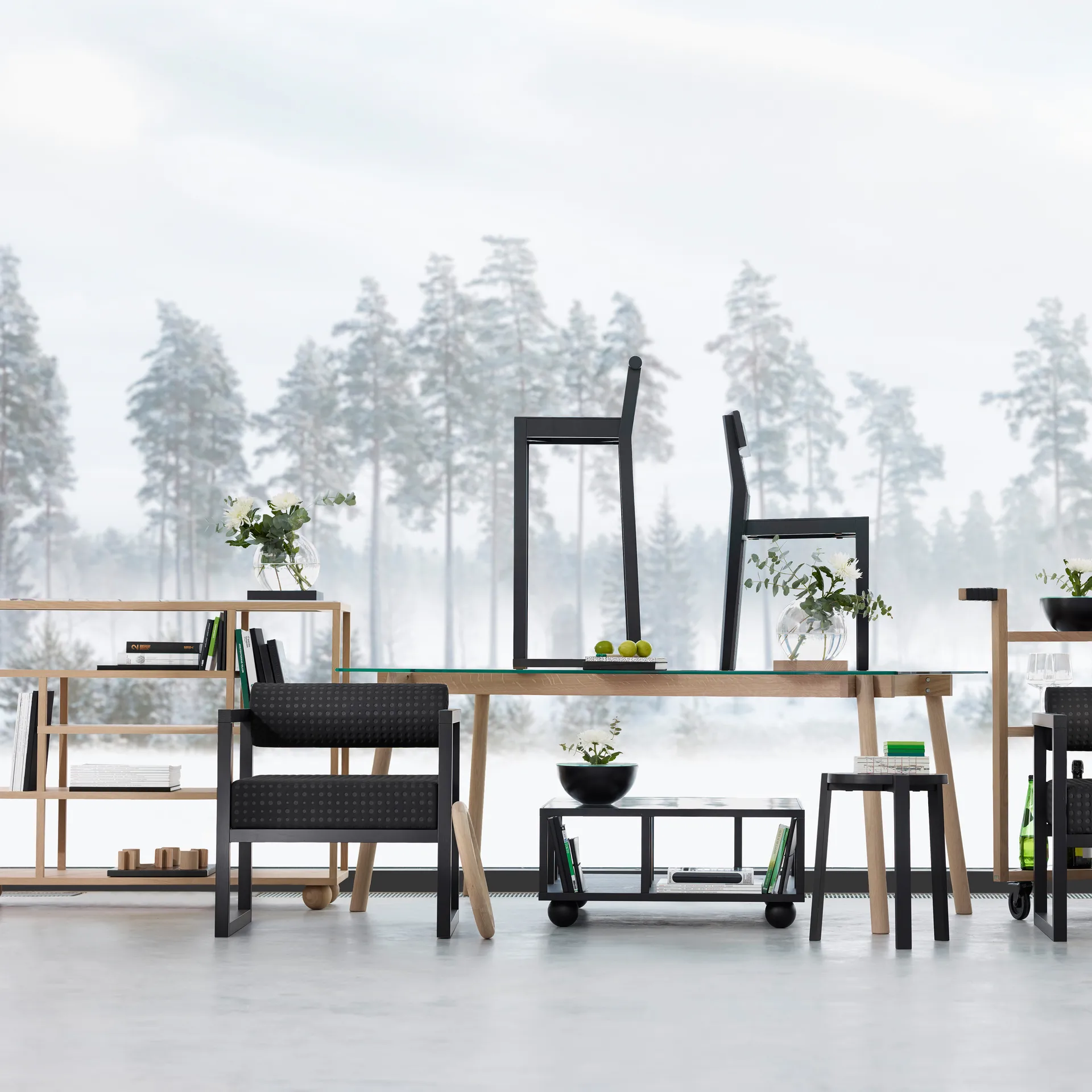 Show hylde med marmortop, Eg A2