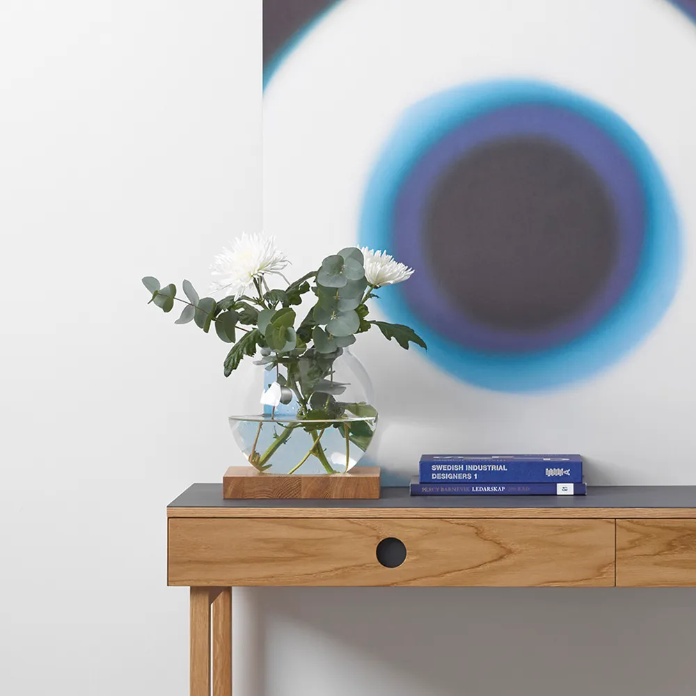 Space dekoration, eg grønbejdset, glas A2