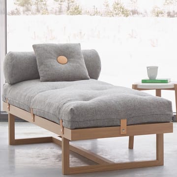 Stay daybed - stof grøn, ramme i hvidolieret egetræ - A2
