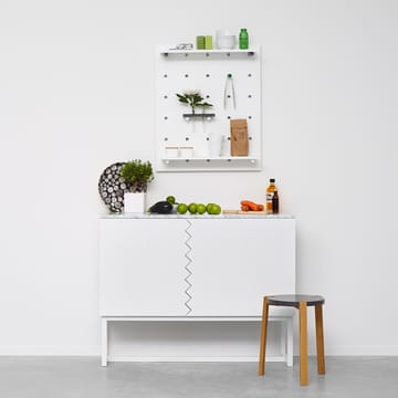 Story sideboard - hvid, hvid marmortop, hvidt stel - A2