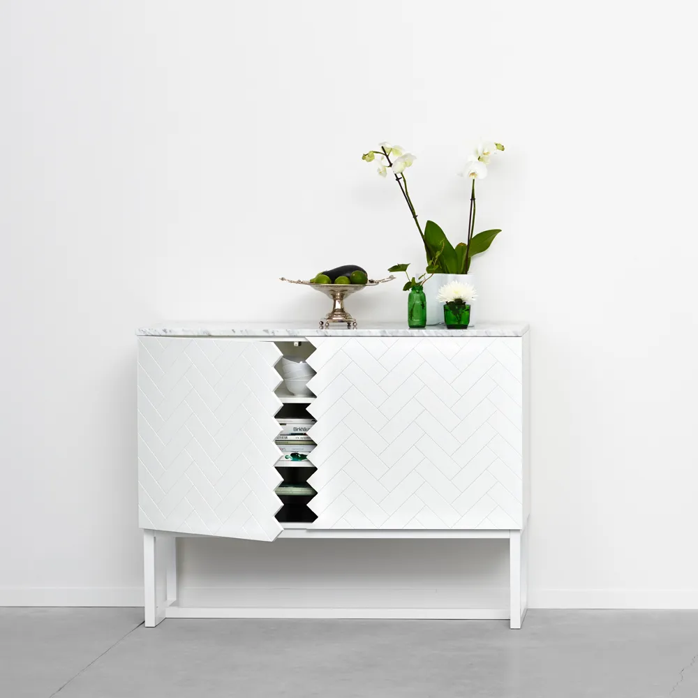 Story topplade, marmor hvid A2