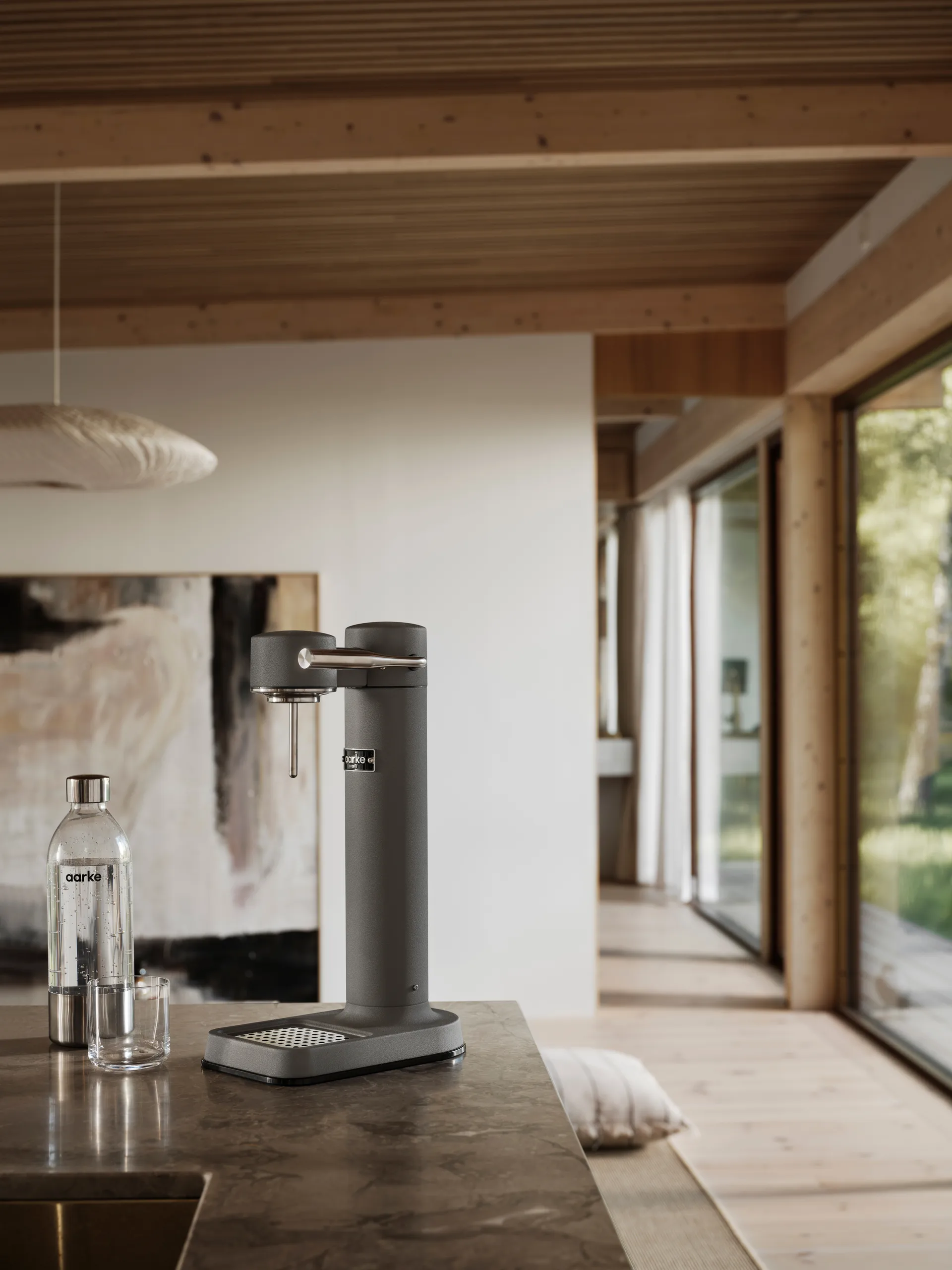 Carbonator 3 sodavandsmaskine, Matgrå Aarke