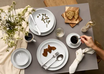 Atelier tallerken Ø18 cm 4-pak - Super hvid - Aida