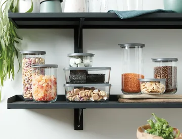 Café opbevaringskrukke med låg 1 L - Klar - Aida