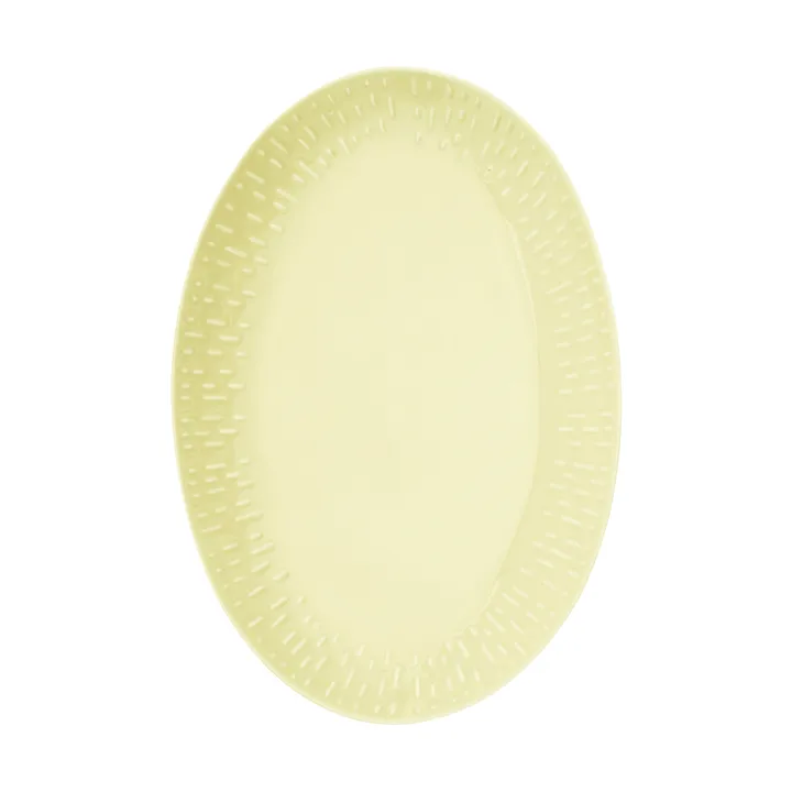 Confetti ovalt fad - Lemon, 25,5x36 cm - Aida