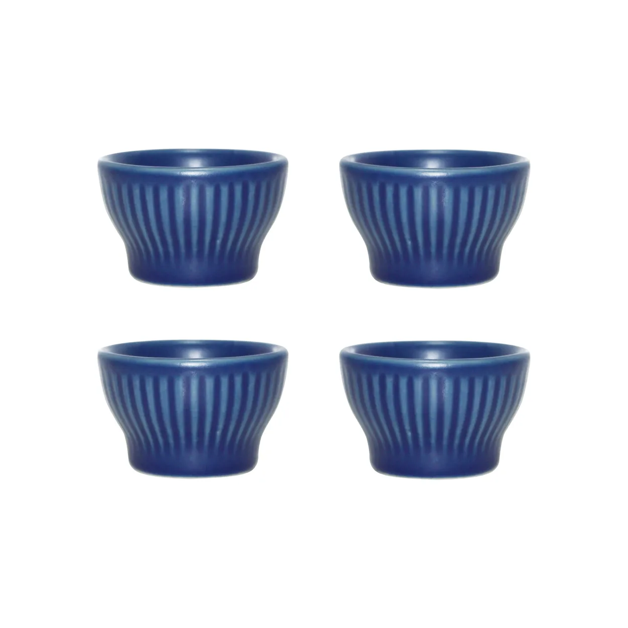 Aida Groovy æggebæger 4-pak Blue stoneware