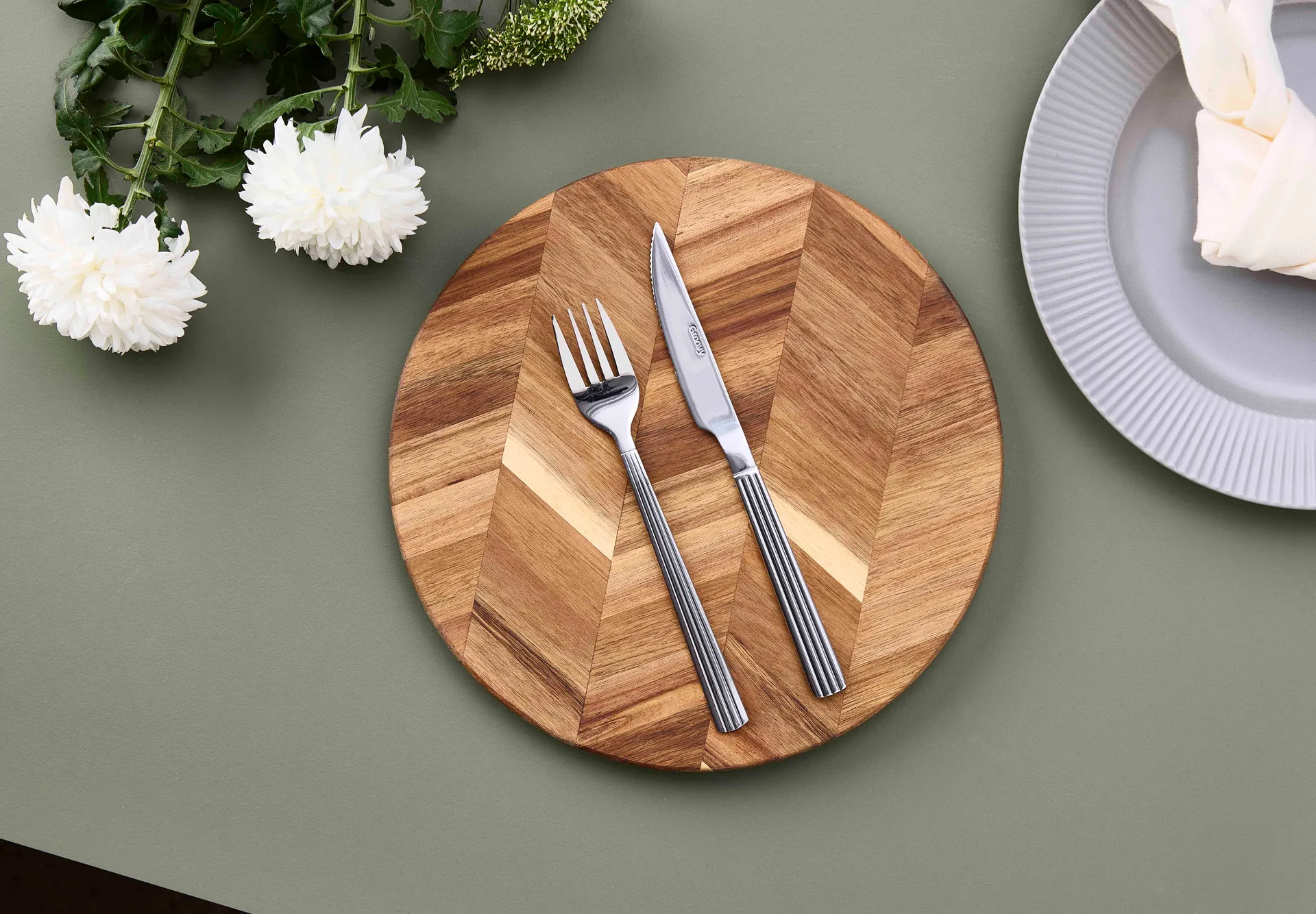 Groovy steakkniv, Rustfrit stål Aida