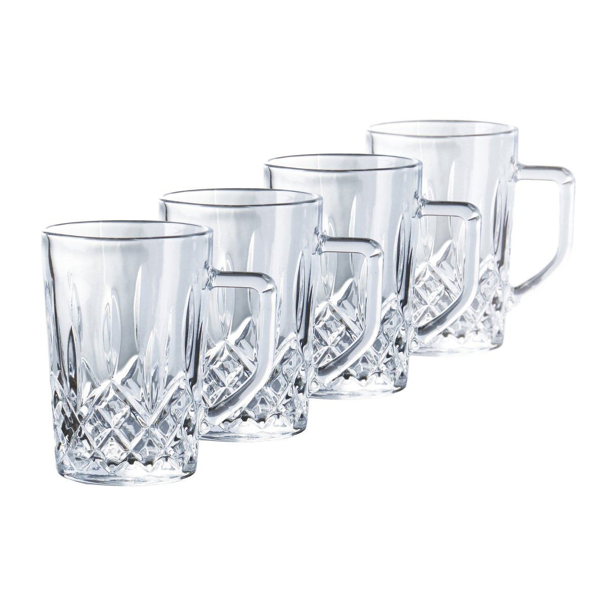 Aida Harvey kaffeglas med hank 27,5 cl 4-pak Klar | Skandinavisk Design | Øvrige glas | Gennemsigtig