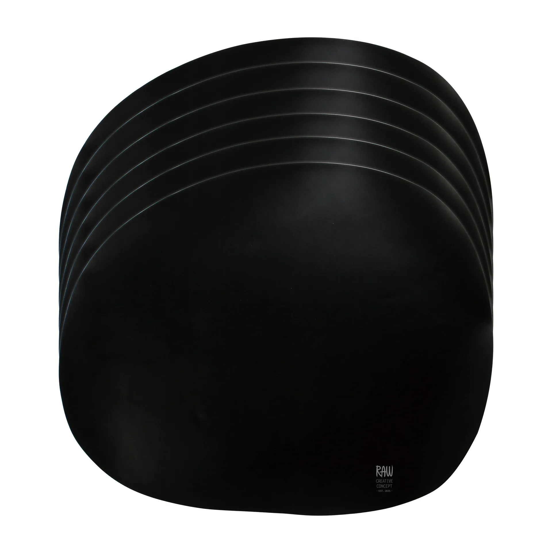 Raw dækkeserviet silikone 6-pak, Sort Aida