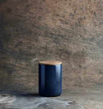 Raw opbevaringskrukke med låg 15 cm - Midnight blue - Aida