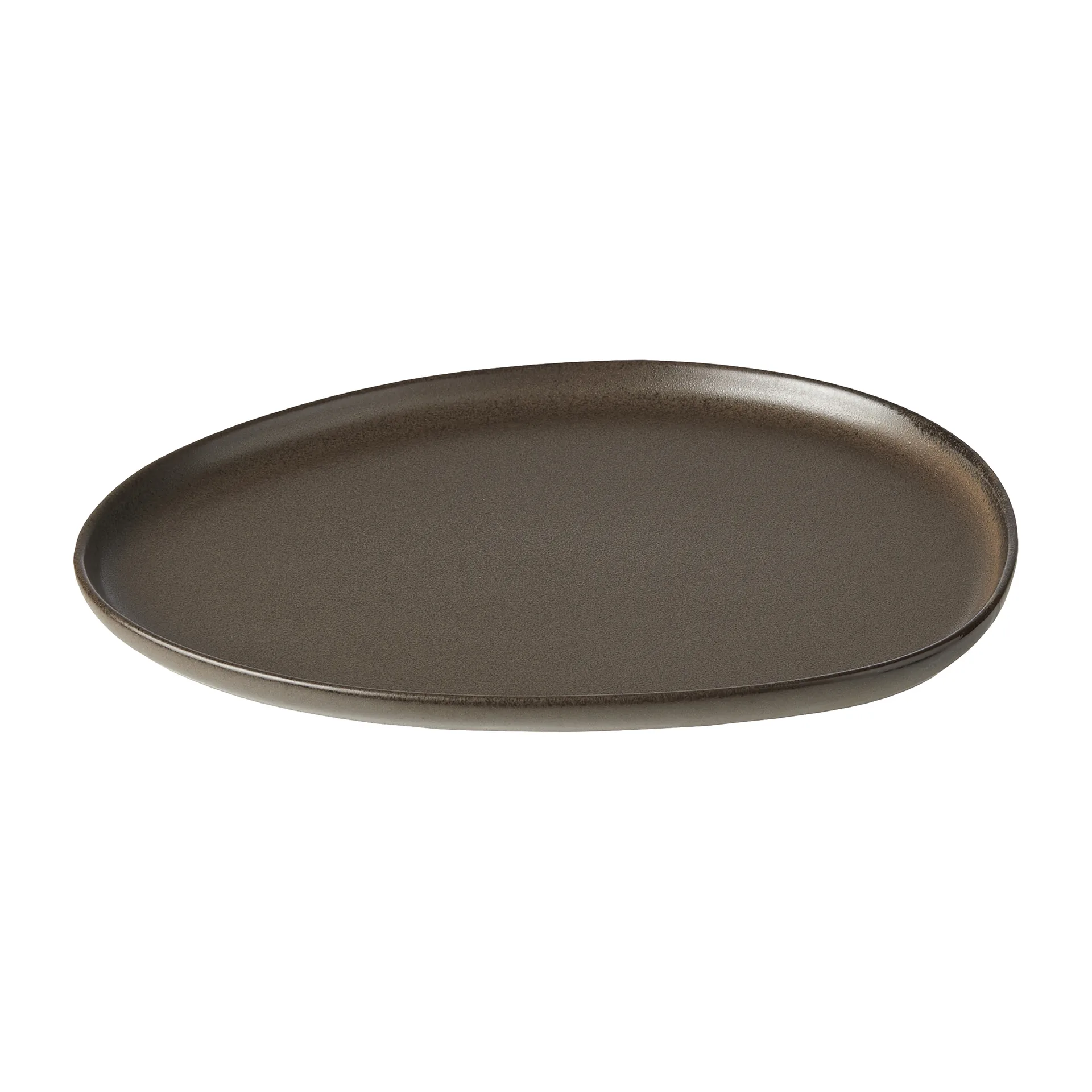 Raw Organic frokosttallerken 24x21 cm, Metallic Brown Aida