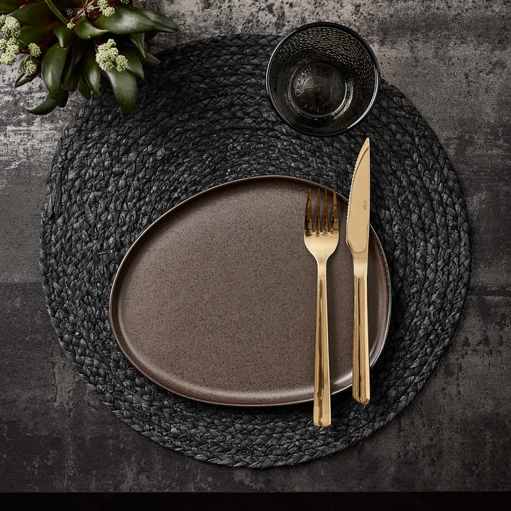 Raw Organic frokosttallerken 24x21 cm, Metallic Brown Aida