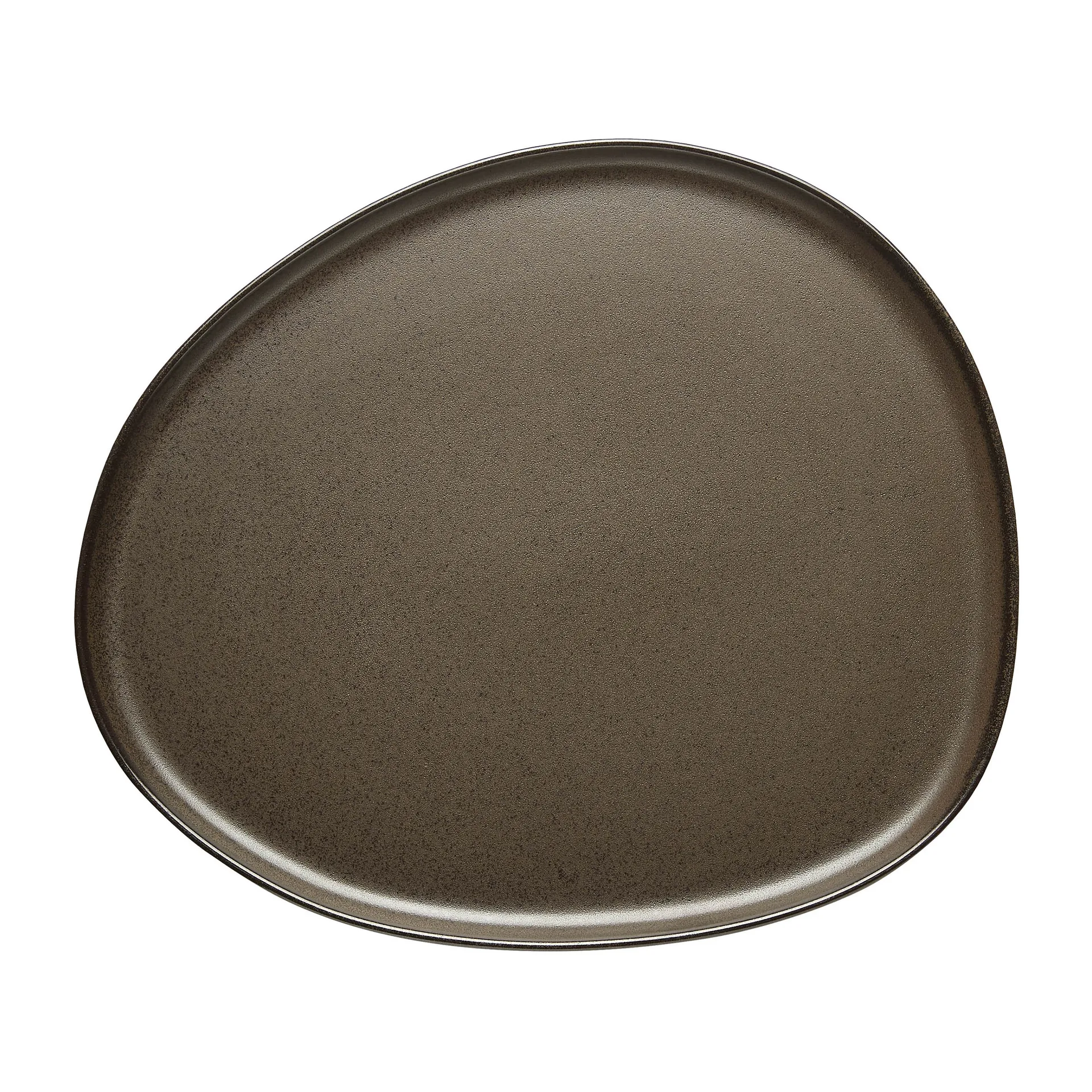 Raw Organic tallerken 29x25 cm, Metallic Brown Aida