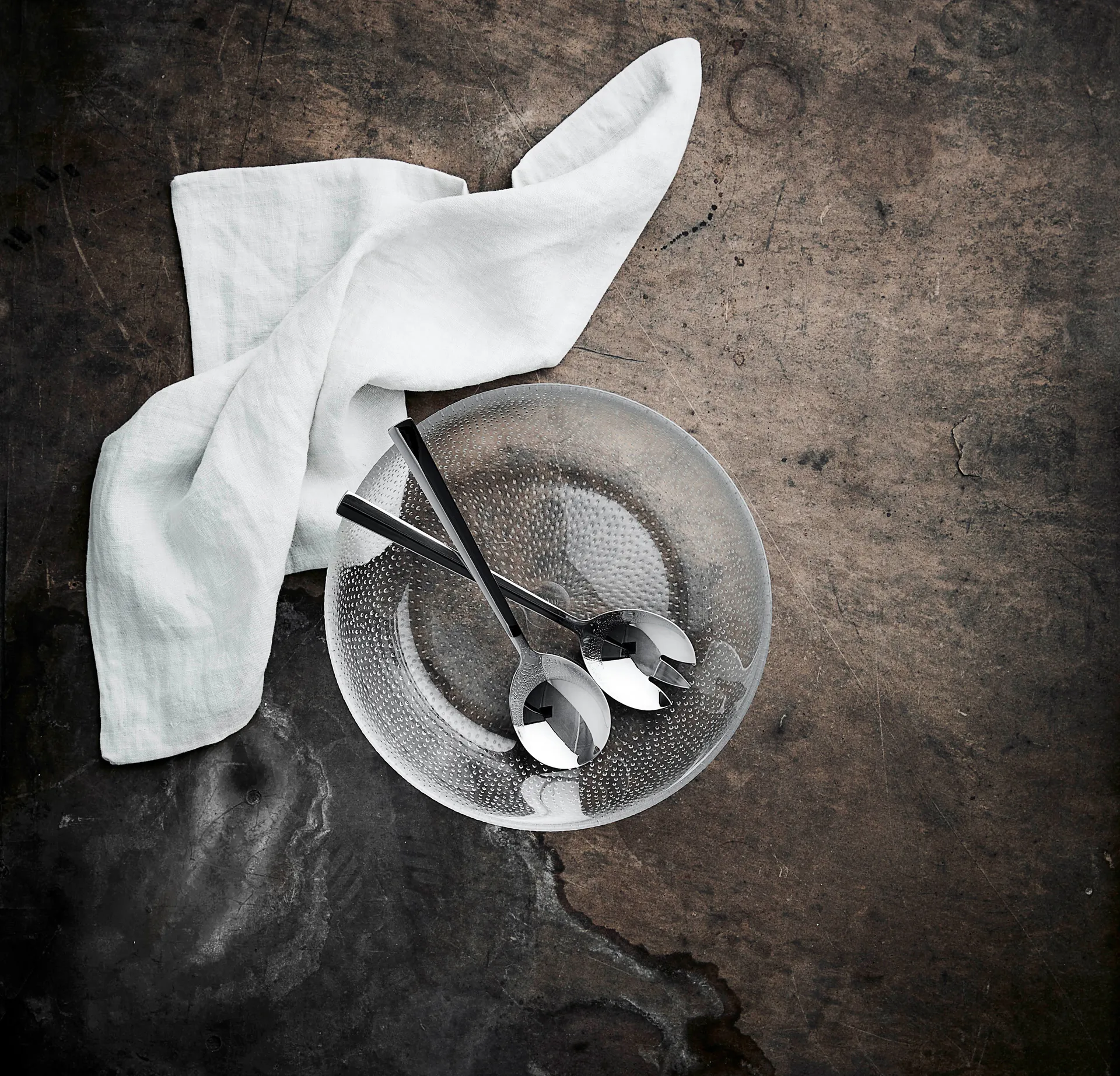 Raw salatbestik 2 dele, Blankpoleret rustfrit stål Aida