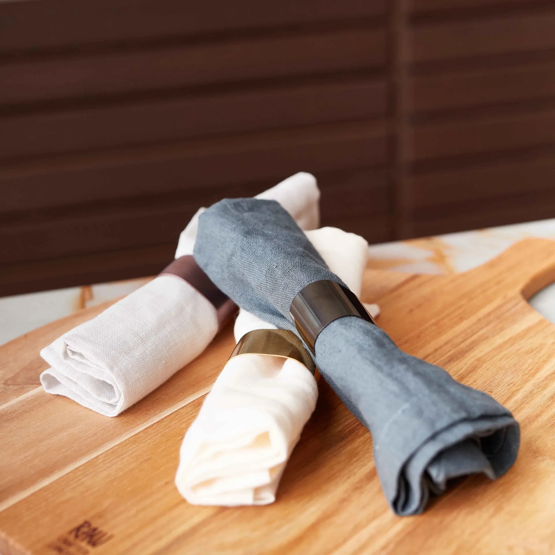 Raw servietholder 4-pak, Gold Aida