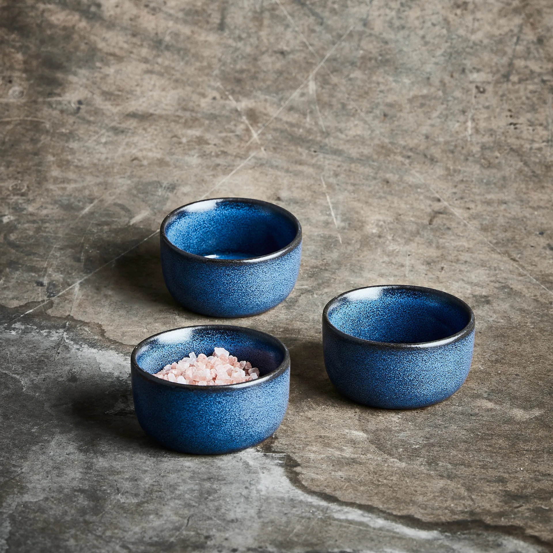 Raw skål mini Ø7,5 cm 3-pak, Midnight blue Aida