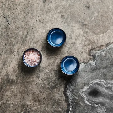 Raw skål mini Ø7,5 cm 3-pak - Midnight blue - Aida
