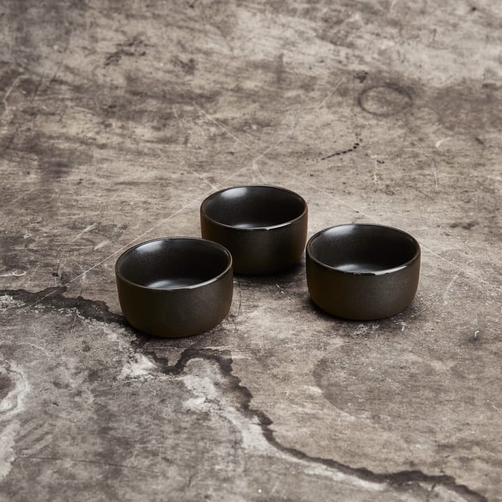 Raw skål mini Ø7,5 cm 3-pak, Titanium Black Aida