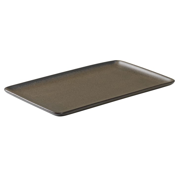 Raw tallerken 23,5x15 cm - Metallic brown - Aida