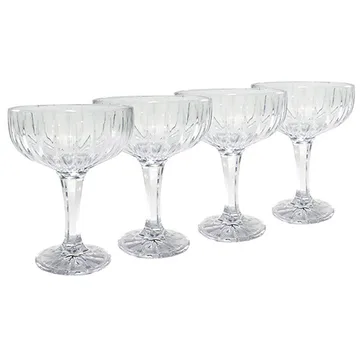 Relief champagneglas 4-pakke - Klar - Aida