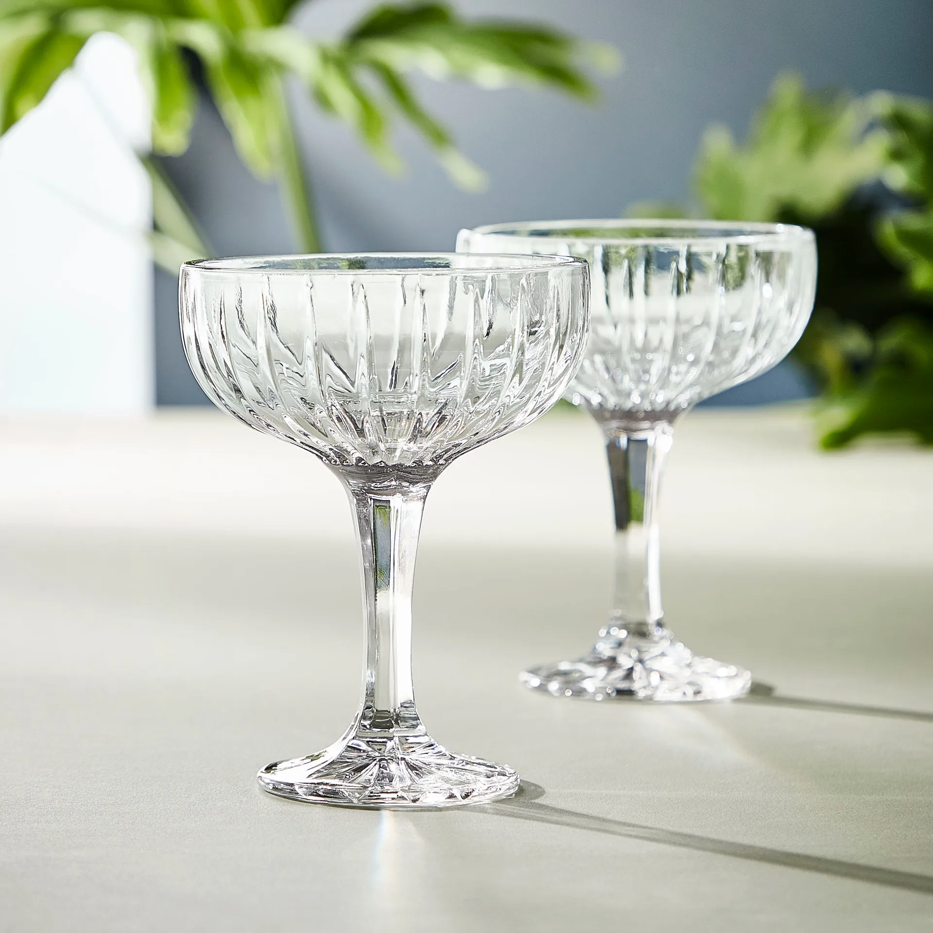 Relief champagneglas 4-pakke, Klar Aida