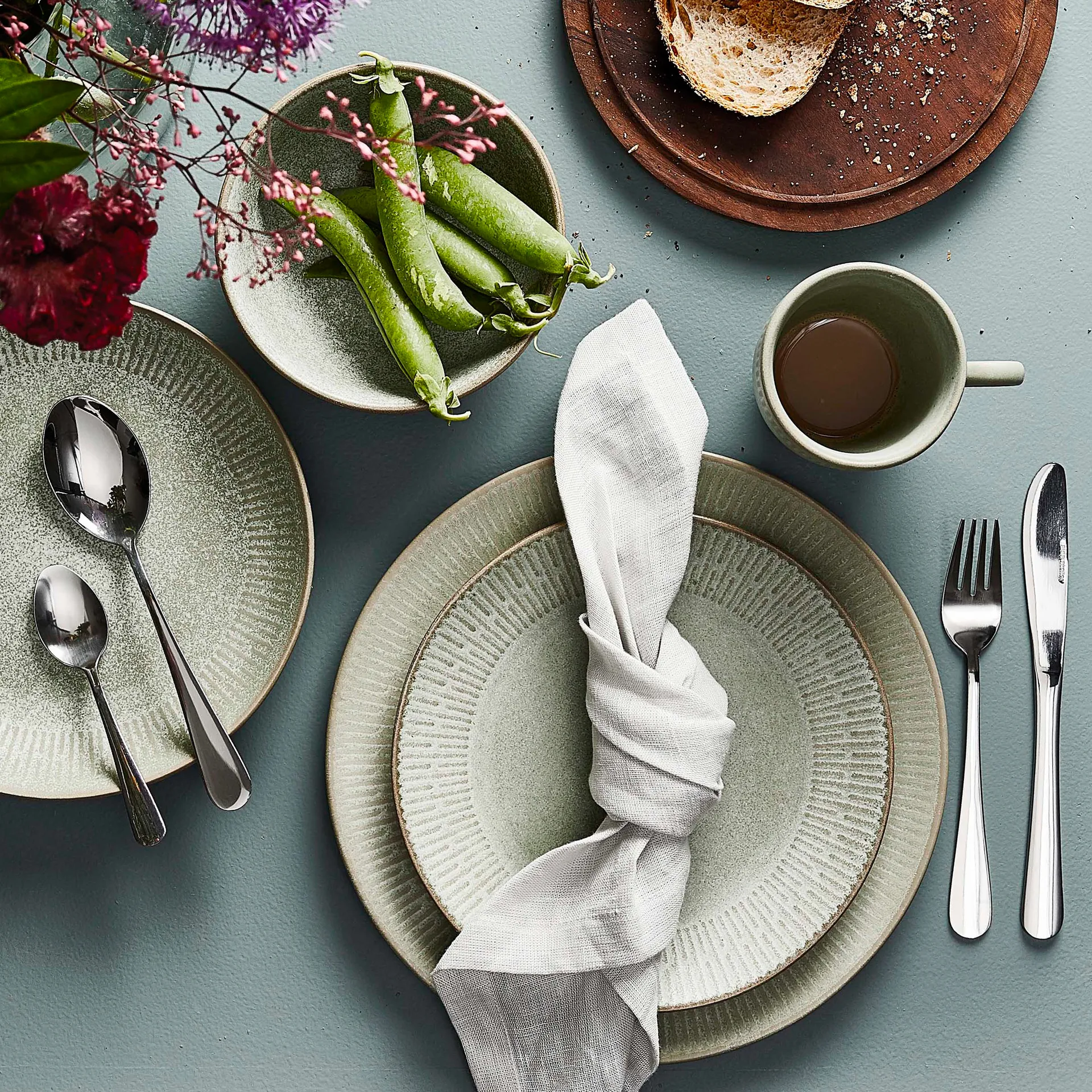 Relief tallerken 27 cm, Grøn Aida