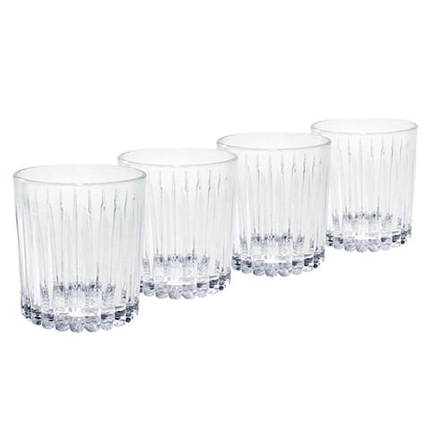 Relief whiskyglas 31 cl 4-pakke - Klar - Aida