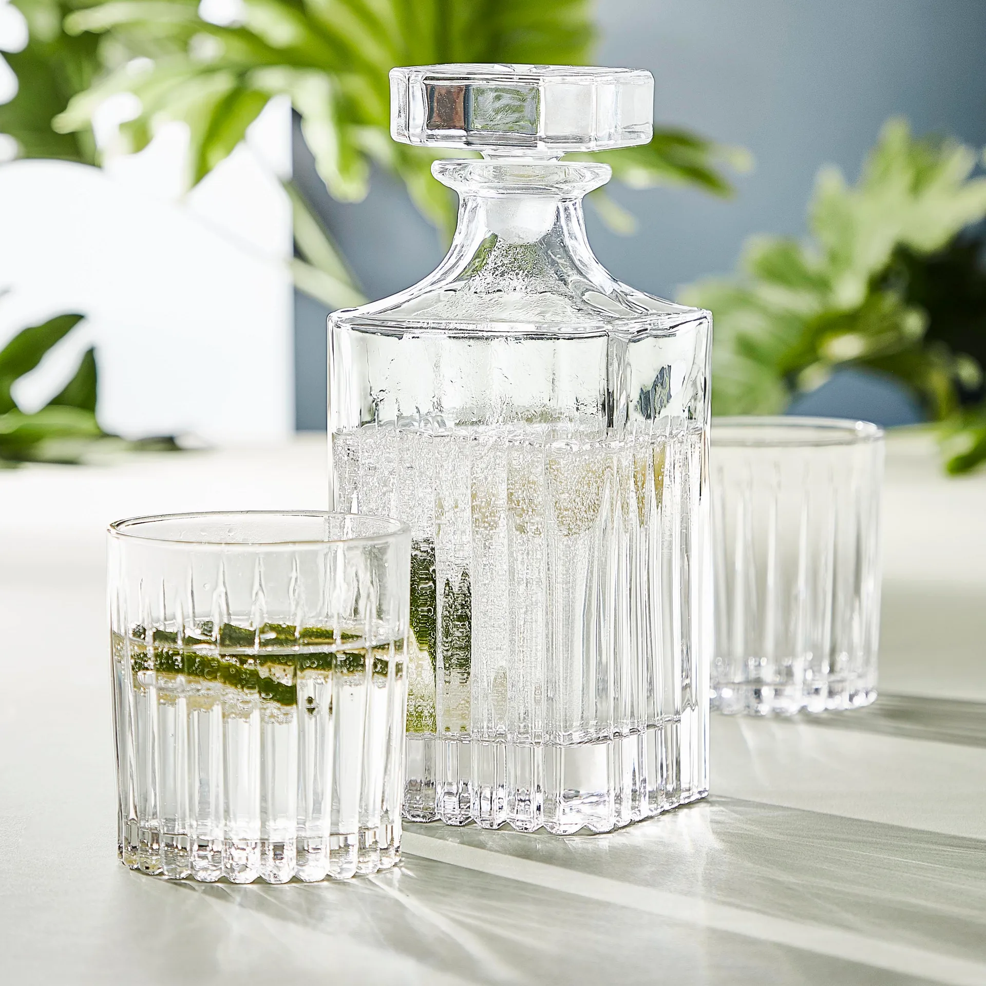 Relief whiskyglas 31 cl 4-pakke, Klar Aida