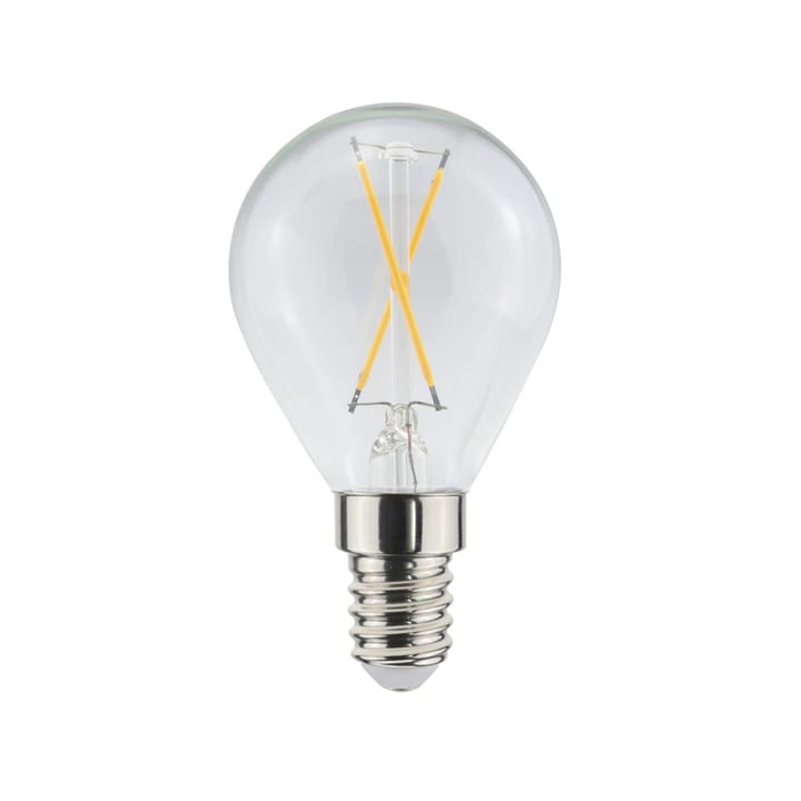 Airam Filament LED-globepære lyskilde - klar, ikke dæmpbar, 2-filament e14, 1w - Airam