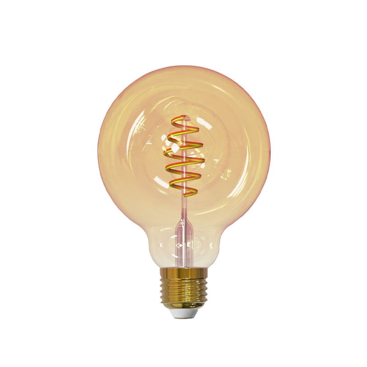 Airam Smarta Hemp Filament LED-globe lyskilde - amber, 95mm, spiral e27, 6w - Airam